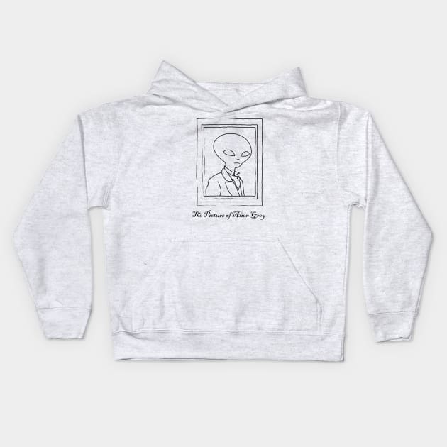 The Picture of Alien Grey Kids Hoodie by AudienceOfOne
